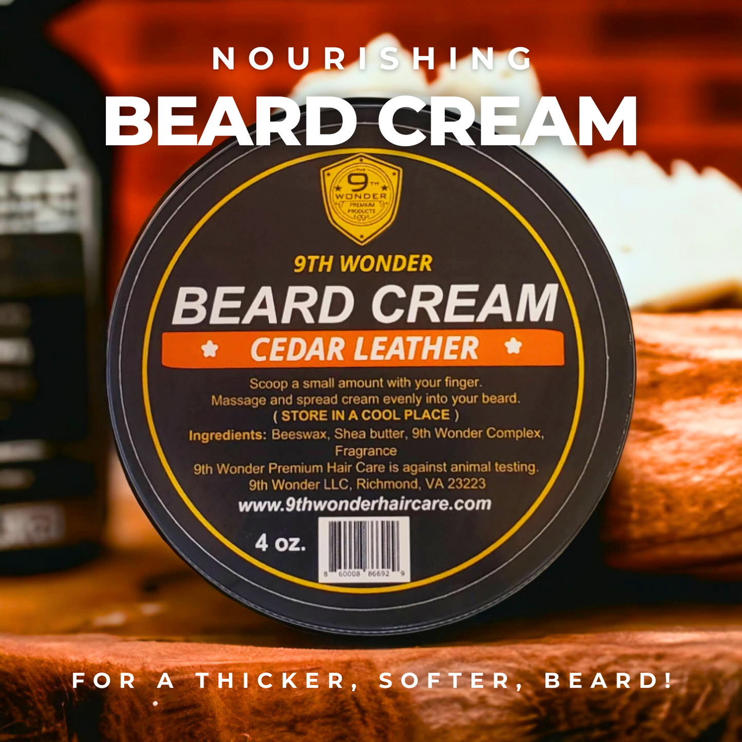 Cedar Leather Beard Cream