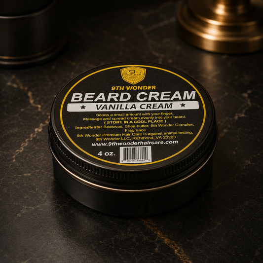 Vanilla Cream Beard Cream - Natural Organic Beard Balm with Jojoba, Jamaican Black Castor, and Argan Oil